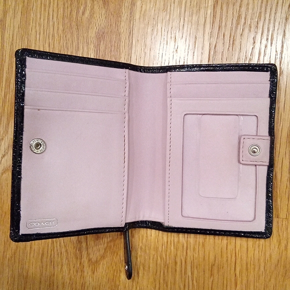 COACH Black Zebra Metallic Wallet - Picture 3 of 8